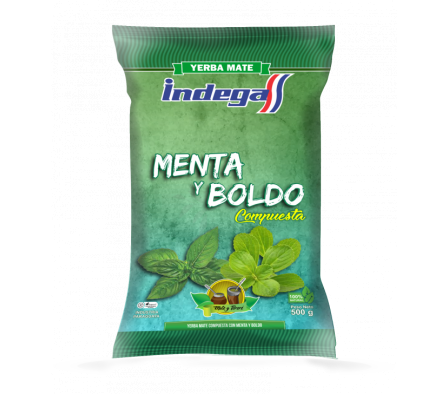 YERBA INDEGA MENTA BOLDO BOLSA 500  GR