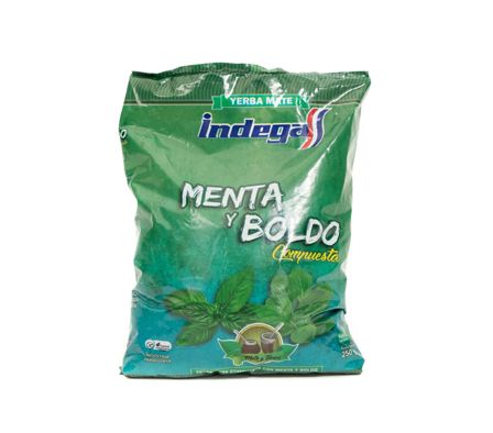 YERBA INDEGA MENTA BOLDO BOLSA 250GR