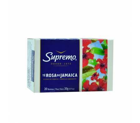 TE SUPREMO ROSA DE JAMAICA X 20 SAQUITOS