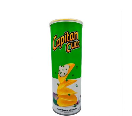 PAPA FRITA CAPITAN CUAC CREMA Y CEBOLLA 140 GR