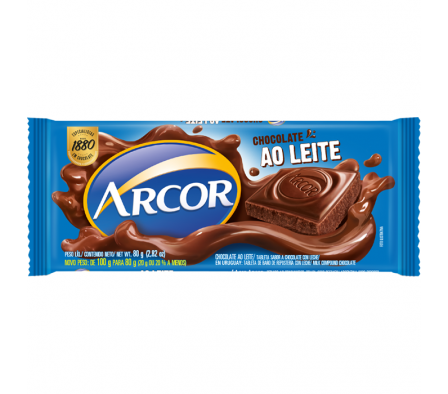 CHOCOLATE TABLETA ARCOR LECHE 80GR