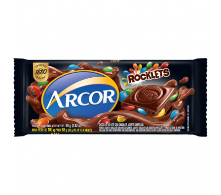 TABLETA ARCOR ROCKLETS 80GR