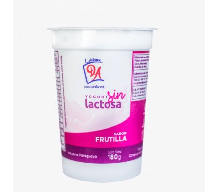 YOGHURT DESCREMADA SIN LACTOSA FRUTILLA 180 GR