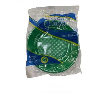PLATO CORINTER VERDE OSC.15cm 10un