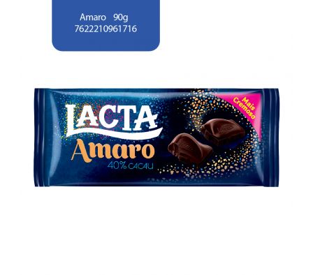 CHOCOLATE LACTA AMARO 4DS 90gr