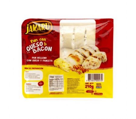 PAN QUESO Y BACON  JAKARU 240GR