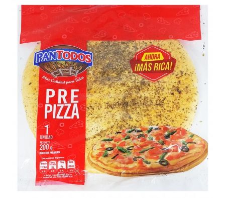 PRE PIZZA TRADICIONAL PAN TODO 200 GR