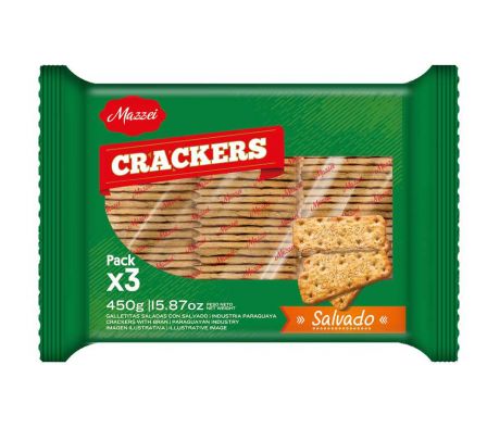 TRIPACK MAZZEI CRACKER SALVADO 450gr