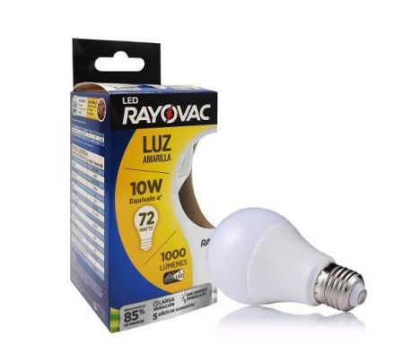 FOCOS RAYOVAC  LED 10W AMARILLA