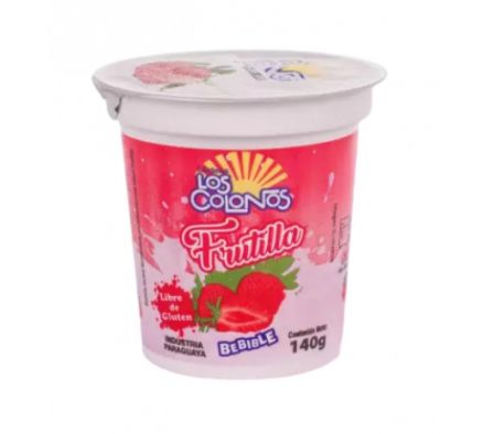 BIBIDA FERM 140 GR FRUTILLA LOS COLONOS 