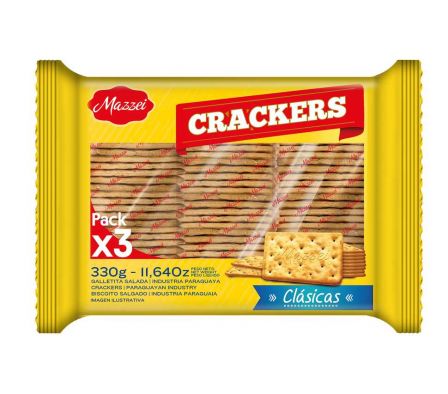 TRIPACK CRACKER CLASICA 330gr MAZZEI