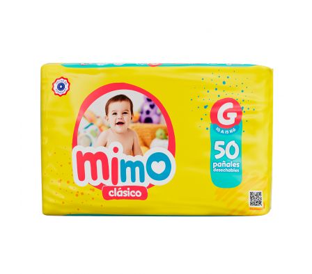 PAÑAL MIMO MEGA PACK GDE.50un