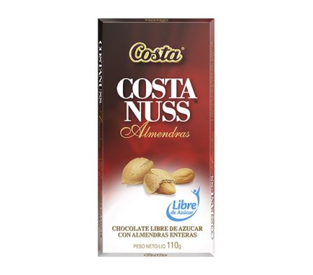 CHOCOLATE COSTA NUSS S/AZUCAR 110gr