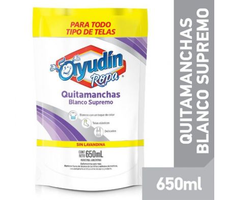 LAVANDINA AYUDIN ROPA BCA 650ml DOY PACK