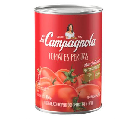 TOMATE PELADO LA CAMPAGNOLA 400GR