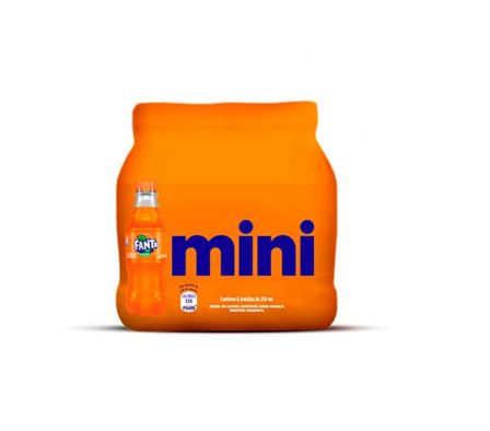 SIX PACK GASEOSA FANTA NARANJA 6x250ml