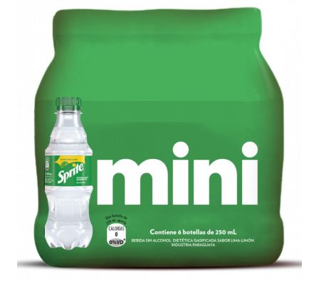 SIX PACK MINI GASEOSA SPRITE 6x250ml