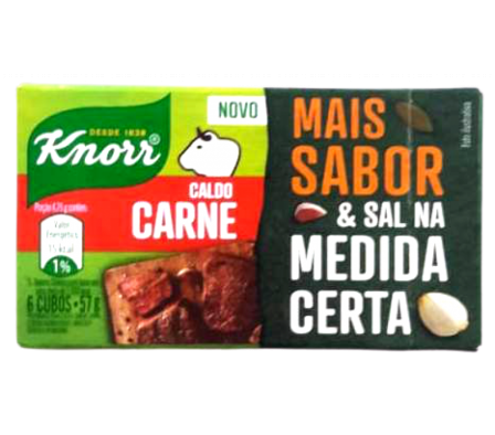 CALDO KNORR CARNE CARTON X 6 CUBOS  57gr