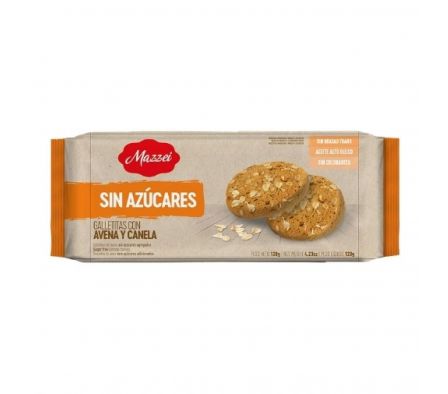 GALLETITA MAZZEI AVEN/CANELA S/AZUCAR 120gr