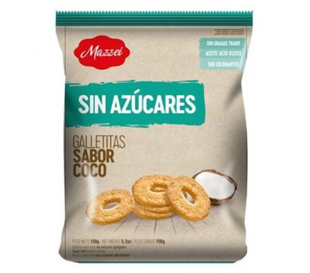 GALLETITA MAZZEI COCO S/AZUCAR 150gr
