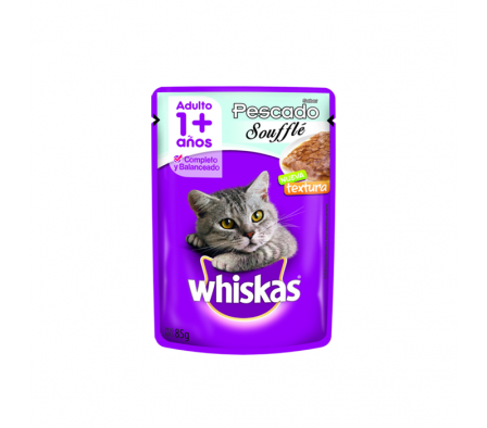 ALIM.WHISKAS SOUFFLE ADULTO 85gr PESCADO