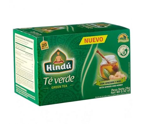 TE VERDE HINDU JENGIBRE Y MIEL 20 SAQ