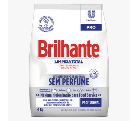 JABON POLVO BRILHANTE S/PERFUME 4KG