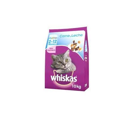 ALIM.GATOS WHISKAS CARNE/ LECHE 10KG