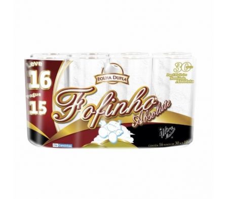 PAPEL HIG.FOFINHO ABSOLUTE DH 30mts 6x16un