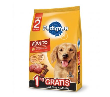 ALIMENTO P/PERRO PEDIGREE ADULTO 9kg C.P.C.