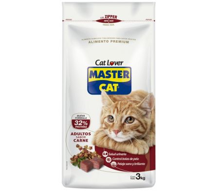 ALIMENTO MASTER CAT CARNE LECHE 3kg