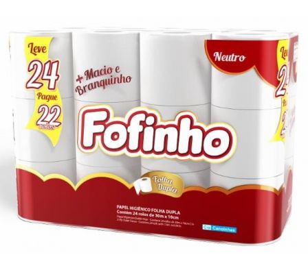 PAPEL HIGIENICO FOFINHO DH NEUTRO x24un