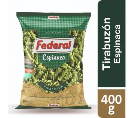 FIDEO FEDERAL TIRABUZON C/ESPINACA 400gr