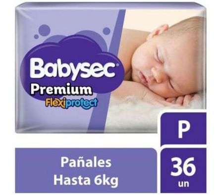 PAÑAL BABYSEC PREMIUM HIPER CHICO 36un