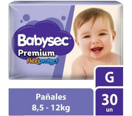 PAÑAL BABYSEC PREMIUM HIPER GDE 30un