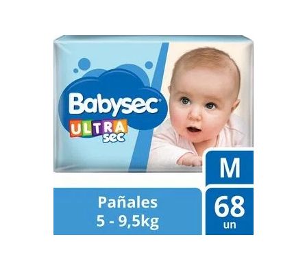 PAÑAL BABYSEC ULTRA JUMBO MED 68un