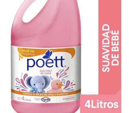 LIMPIADOR DESINFECTANTE POETT BEBE 4lt