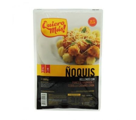 ÑOQUIS DE PANCETA AHUMADA QUIERO MAS 500GR 