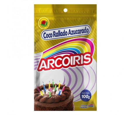 COCO RALLADO AZUCARADO ARCOIRIS 100 gr.