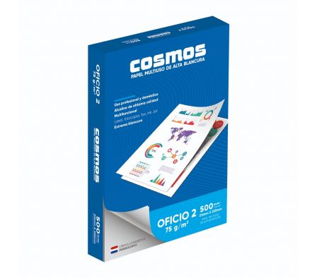 PAPEL RESMA OFICIO COSMOS 500un