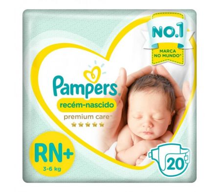 PAÑAL PAMPERS PREMIUM CARE RN.NB+20un