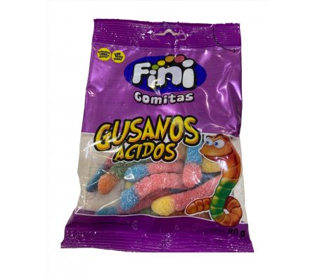 FINI GELATINAS GUSANOS ACIDOS 80gr