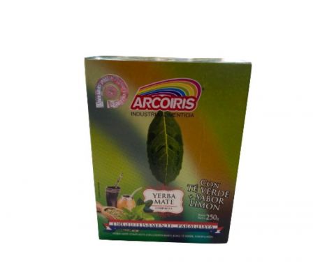YERBA ARCOIRIS TE VERDE+SABOR LIMON 250gr
