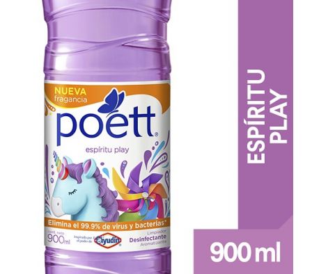 LIMPIADOR DESINFEC.POETT ESPIRITU PLAY 900ml