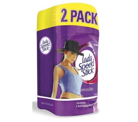 PACK x2LADY SPEED.S BARRA INVISIBLE FLORAL 150C