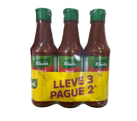 PACK SALSA KNORR PIMENTA ROJO 8x3x150ML