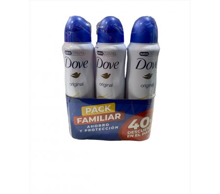PACK DESOD.DOVE ORIGINAL AER.4x3x150ml