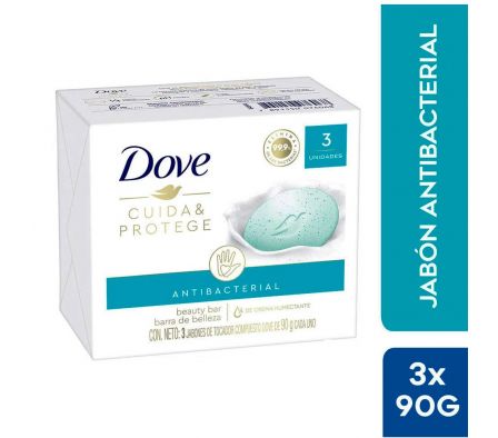 PACK JABON DOVE CUIDA PROTEGE 3x90gr