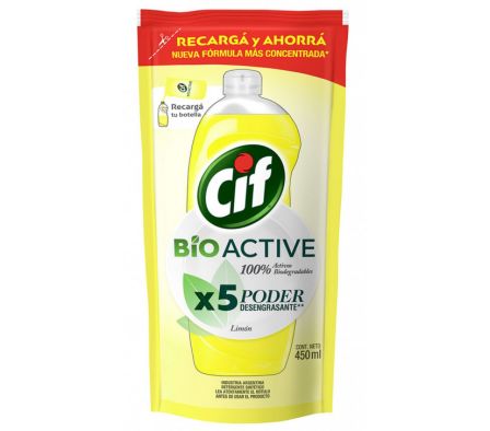 Limpiador en crema CIF Bioactive Limón 500 ml