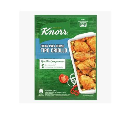 CONDIMENTO KNORR HORNO CRIOLLO 21gr BOLSA